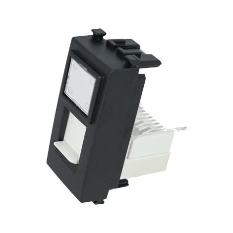 Presa Dati RJ45 CAT6 Nero Con Coperchio Compatibile Vimar Arke' SD99790-6 (1/3)
