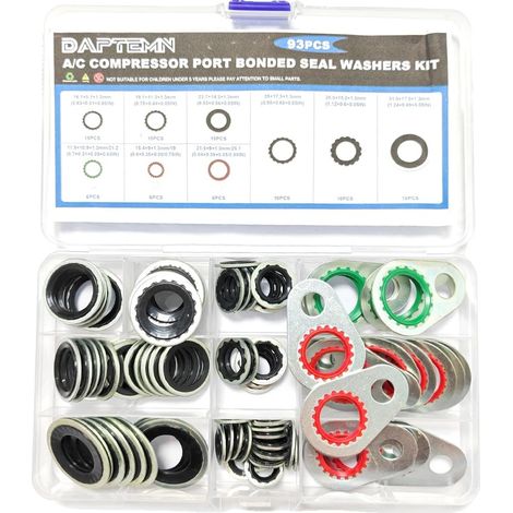 Joints d'étanchéité, Matériau en caoutchouc, Compatibilité polyvalente, 93pcs (1/2)