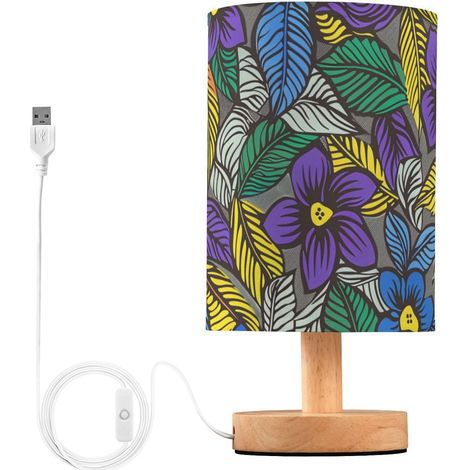 Mini lampes de nuit violet-bleu pour garçons patio, table avec (1/5)