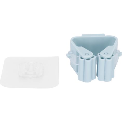 Porte-balai mural avec support pour serpillière, rangement pour cuisine salle de bain jardin, pince fixable vert clair