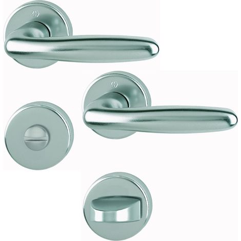 HOPPE® Drückergarnitur mit Rosetten Verona 1510/42KB/42KBS, Aluminium, 11908610
