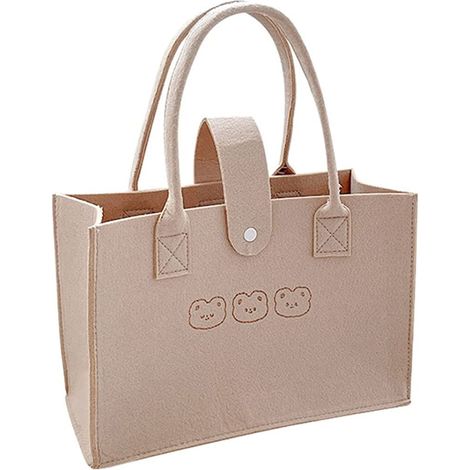 Sac en feutre simple, sac de rangement durable, panier de courses pour supermarché (1/5)