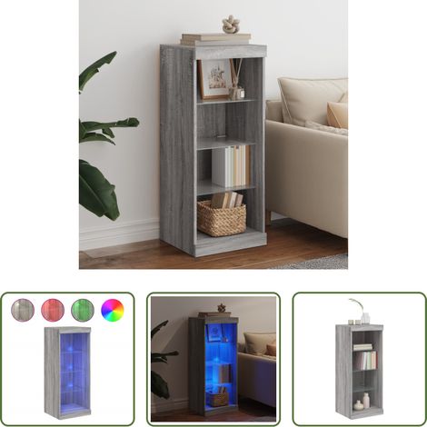 Sideboard - Sideboard mit LED-Leuchten Grau Sonoma 41x37x100 cm (1/5)
