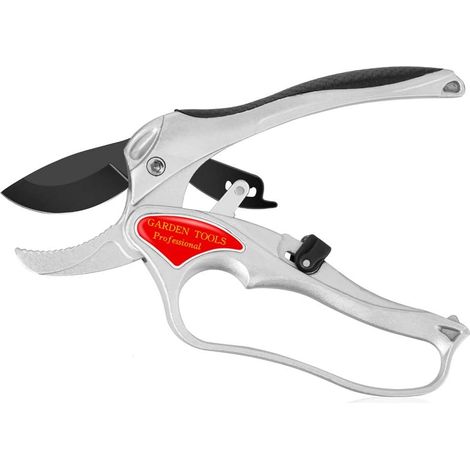 Sécateur Jardin - Anti Glissement poignees, mécanisme de déverrouillage, sécateur Bypass, revêtement antiadhésif - Ciseaux de Jardin Sharp Hand Pruners (1/5)