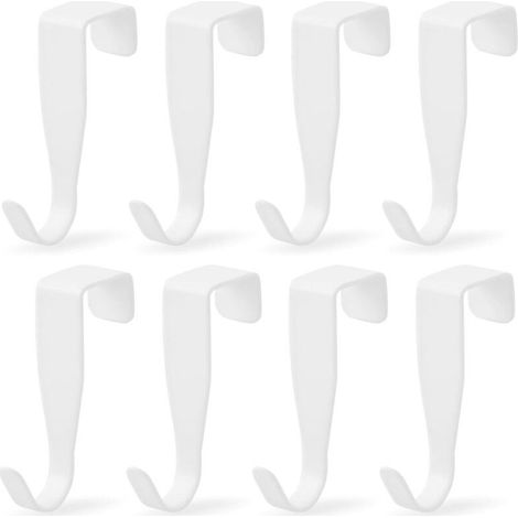 Set mit 8 S-förmigen Türhaken aus Edelstahl für Handtuchhalter im Badezimmer, Schubladen, Schränke und Küchen. (1/4)