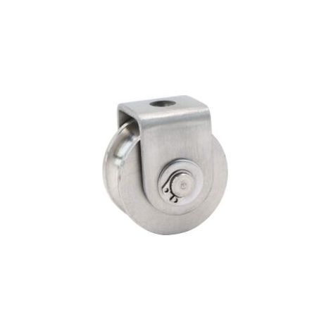 Poulie Simple Poulie pour Cable  Acier INOX, Poulie de levage, Poulie Escalade Poulie Rouleau de Chargement, Poulie de Levage Capacité 30kg - 1pcs Argent