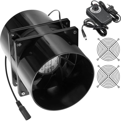 Ventilateur Tubulaire 100 Mm, Conduit 100 Mm, Ventilateur D'extraction, Avec Régulateur De Vitesse, Silencieux Et Durable, 6000 Tr/Min, Pour Salle De Bain (1/5)