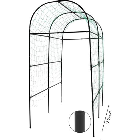 Gartenbogen, Schwerlaststahl, Elegantes Design, schwarz (1/2)