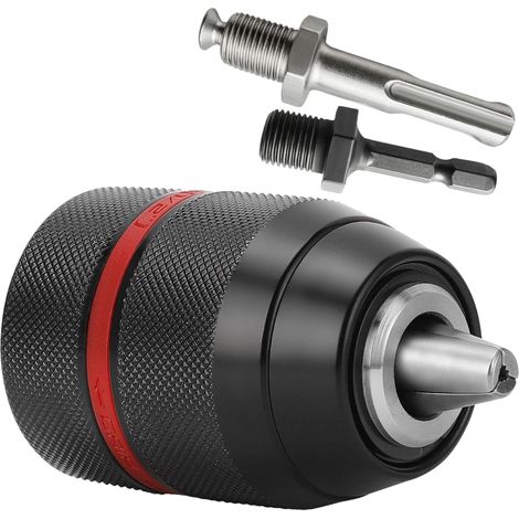 Mandrin Perceuse Autoserrant 1.5-13 mm 1/2-20UNF avec Adaptateur SDS-plus. Mandrin Sds-plus Pour Perceuse et Visseuse Bosch Metabo Makita et autre marques (1/4)