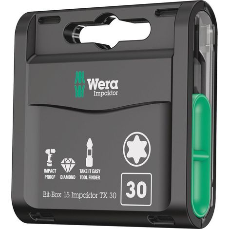 Wera Bit-Box 15 Impaktor TX, TX 30 x 25 mm, 15-teilig 05057776001 Torx Bits (1/4)