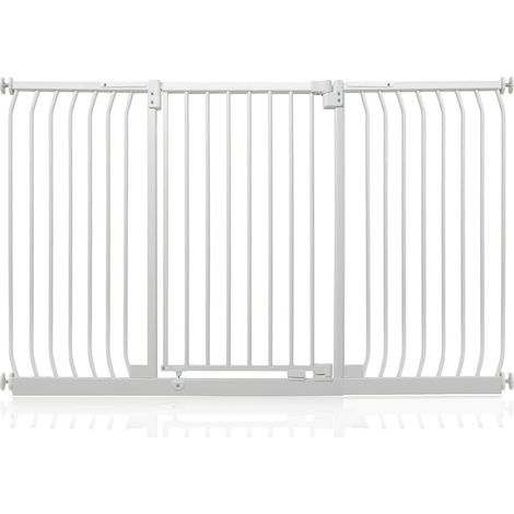 Safetots Barrière De Sécurité Extra Haute Elite, 170cm - 179cm, Hauteur Extra Haute De 96.8cm, Couleur Blanc Mat