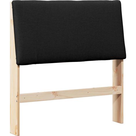 Maison Exclusive - Cabecero tapizado Negro 100 cm Madera de pino