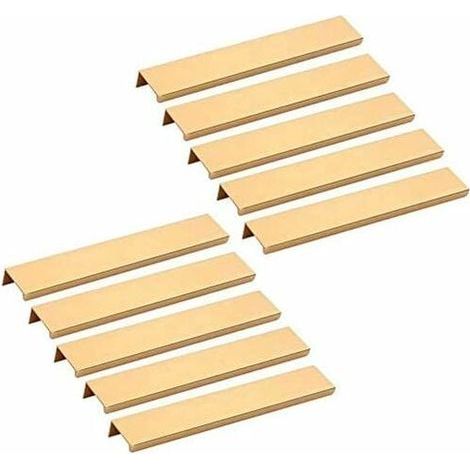 [JAMAIS UTILISÉ] 10pcs Poignée invisible Meuble -or Poignée d’Armoire de Cuisine Meuble Tiroir 160MM (1/5)