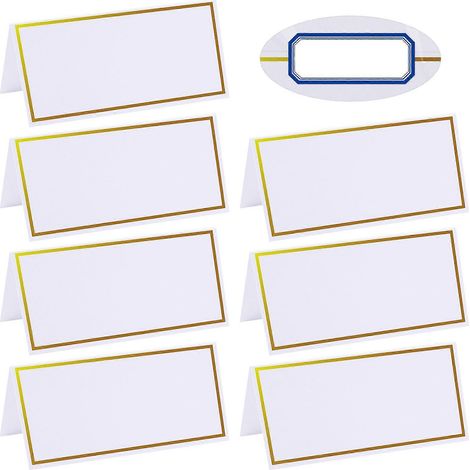 Jeu de cartes autoportantes rectangulaires dorées de style moderne (20 pièces) (1/5)