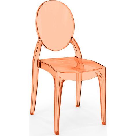 Transparenter Esszimmerstuhl - Victoria -Stil Orange
