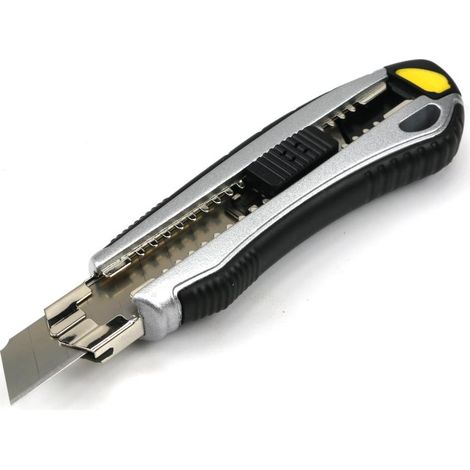 Cuchillo de 18 mm con cuchillas desmontables en carcasa de aluminio con 6 cuchillas de repuesto Waryński (1/2)