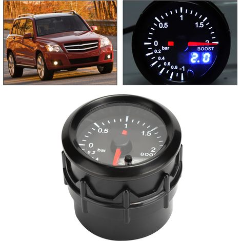 Manomètre de pression de turbo 2 pouces pour voiture, 2 bars, 12 V, affichage couleur, pièces universelles modifiées (1/5)