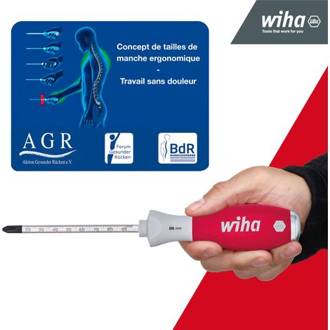 Wiha Jeu de perceurs de trou pour cheville SoftFinish® avec lame ronde de 6 mm et 4 chevilles (41289)