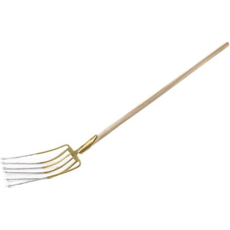 Fourche à fumier Forke 6 dents avec manche en fil de fer pour le jardin et l'agriculture-NANOTEH (1/5)