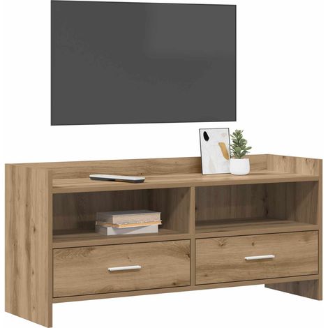 Mobile TV Armadietto TV Mobile Porta TV 100 x 33 x 47 cm Rovere Artigianale (1/5)