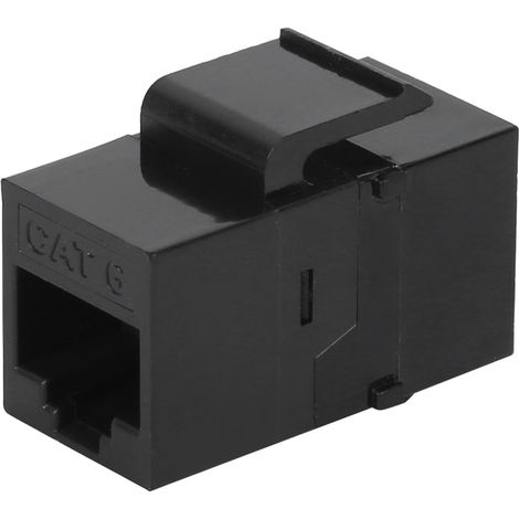 Lot de 3 connecteurs RJ45 CAT6 prise module réseau droit, adaptateur de couplage informatique pour câble Ethernet, fiche femelle à visser. (1/5)