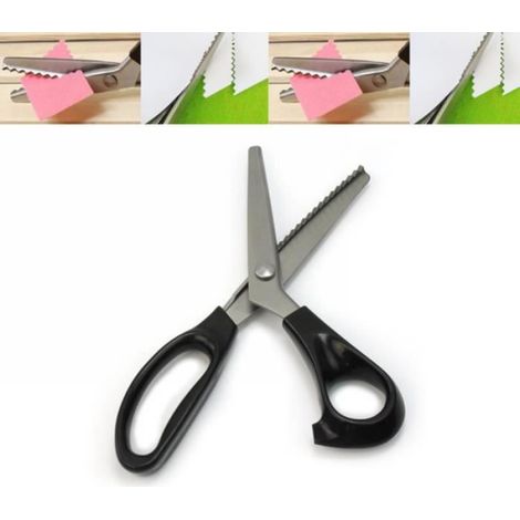 Ciseaux Ondulé Cranteur Couture Acier Inoxydable pour Tailleur Professionnel Tool - Mixte (1/4)