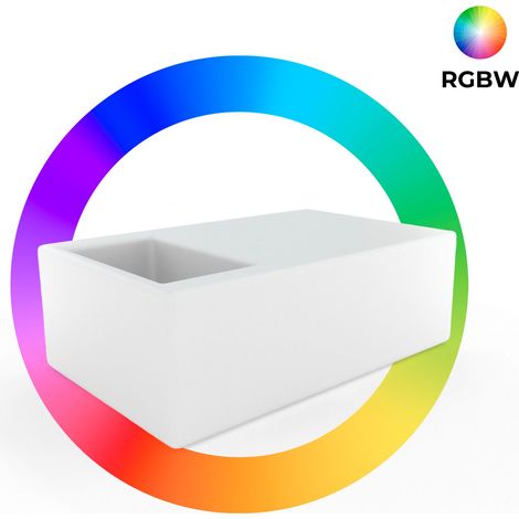 Table lumineuse LED RGBW avec bac à glace - 120 x 66 x 48cm -