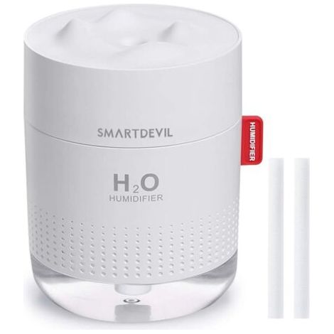 Mini Humidificateur d'air bebe, Pas de batterie, Portable Humidificateur d’Air Maison, USB Humidificateur d’Air Chambre Silencieux pour Bureau, Arrêt Automatique(500ml) - 2 Filtres (1/5)