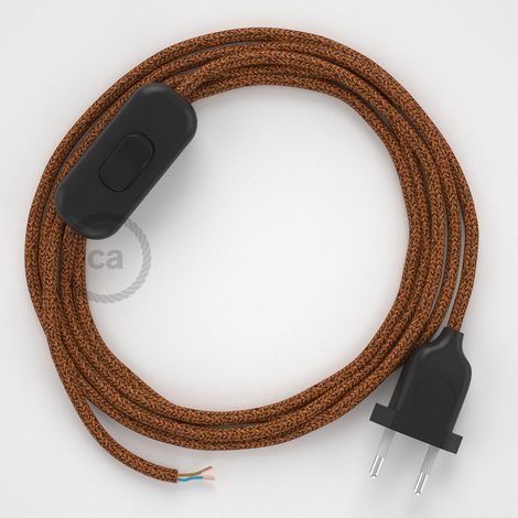 creative cables -  Cablaggio per lampada con cavo rame lucido e glitterato 1,80 m (1/4)