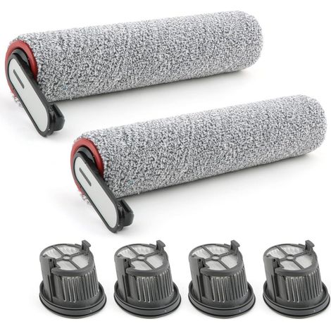 Spazzole rotanti di ricambio per aspirapolvere Dreame H14/H14 Pro/H14 Dual, incluse 2 spazzole a rullo e 4 filtri HEPA