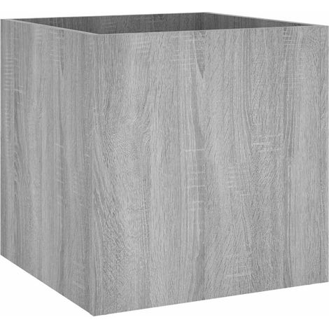 vidaXL Fioriera Grigio Sonoma 40x40x40 cm in Legno Multistrato