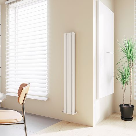 Acezanble Vertical Oval Column Radiator Central Heating Rad 1600x236mm Double White
