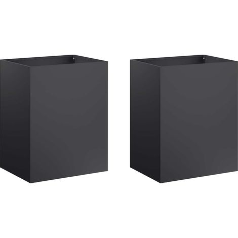 Maison Exclusive - Cache-pot de jardin 2 pc Noir 40 x 30 x 50 cm (1/5)