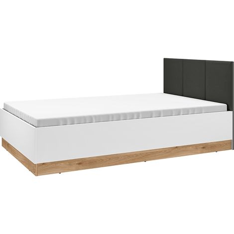Bett mit Bettkasten 120x200cm Weiß
