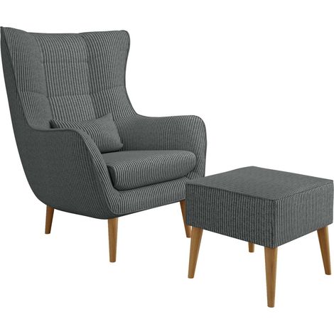 Sillón Comfivo Ulmus V, Poso 22, 106x80x95cm, Tapiz, Patas: Madera, 0