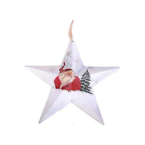 Pendentif de Noël en forme d'étoile à cinq branches style vieilli, étoile à cinq branches vieillie (1/5)