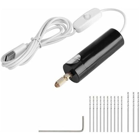 0.7-1.2mm Mini Electric Hand Drill USB Portable Drill for Jewelry Making (1/4)