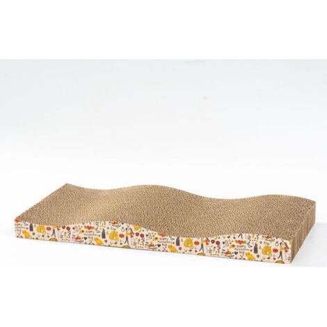 BUNTHAUS 43 x 21cm Carton Griffoir Incurvé Réversible, Tapis à Gratter pour Chat (1/5)