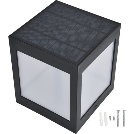 Lampe solaire LED étanche ABS pour pilier extérieur, cour, villa, jardin, porche, lumière chaude (1/5)