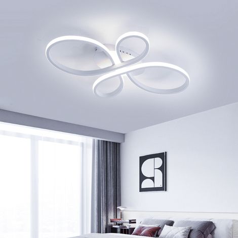 Plafonnier LED 36 W 60 cm, lustre LED créatif en forme d'anneau floral, plafonnier moderne, lumière blanche 6 000 K (1/5)