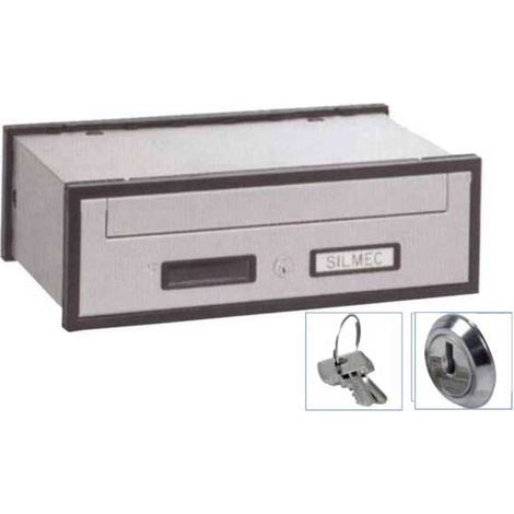 Casellario Orizzontale con portina in Alluminio Silver Anteriore 30-501 Silmec (1/2)