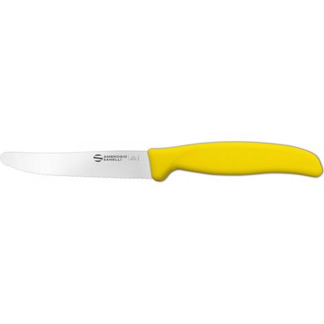 Couteau Pikutek à dents de scie Ambrogio Sanelli Supra 11 cm jaune