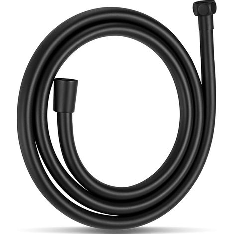 Flexible de Douche ,PVC Tuyau de Douche, Tuyau de Douche, Pour robinetterie de salle de bains,Noir Mat