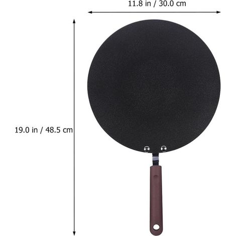 25 cm große, antihaftbeschichtete Bratpfanne aus Kohlenstoffstahl für Pfannkuchen, Omeletts und mehr (1/5)