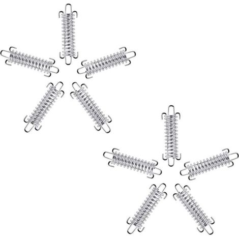 10 Pièces Boucle à Ressort de Tente, Fermoir à Ressort en Acier Inoxydable, Kit de Fixation de Voile Solaire, Fixations d'ombrage de Voile, Utilisé pour Les Accessoires de Camping en Plein Air (1/5)