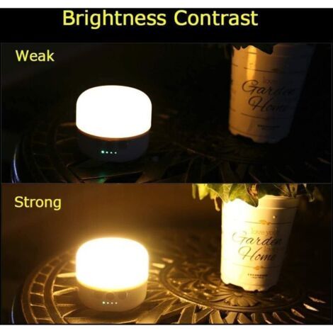 Lanterne de Camping , LED Lampe de Camping avec Rechargeable 3200mAh et 3 Modes d'éclairage Lanterne de torche de Camping pour la Randonnée , la Pêche , les Coupures de Courant à la Maison (1/3)