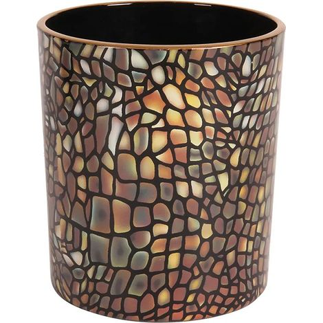 Photophore mosaïque multicolore verre 10x10x10cm