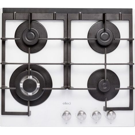 Piani cottura da incasso elleci Quadro 60 2018 Keratek Plus 96 Bianco Assoluto in vetro cristallo PKCQ60296CS (1/2)