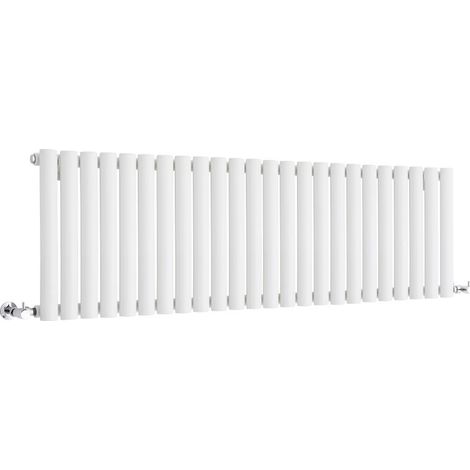 Hudson Reed Vitality – Radiateur Design Horizontal Compact – Blanc – 40 x 141.6cm