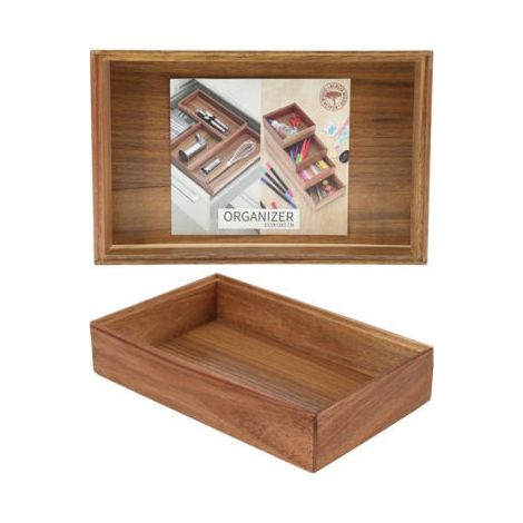 BANDEJA ORGANIZADORA MADERA ACACIA 23X15X5CM